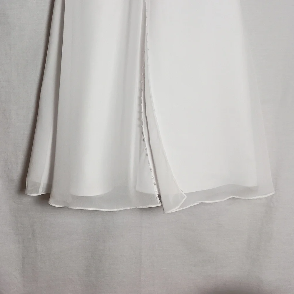 David Bridals White Beaded Embroidered Flower Girl Communion Dress Sz 5 - Picture 2 of 13